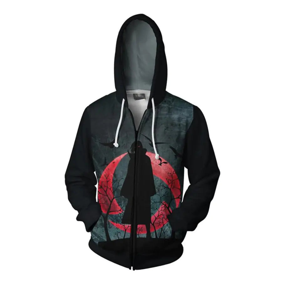 Hooded Long Sleeve Naruto Zip-Up Sweatshirt