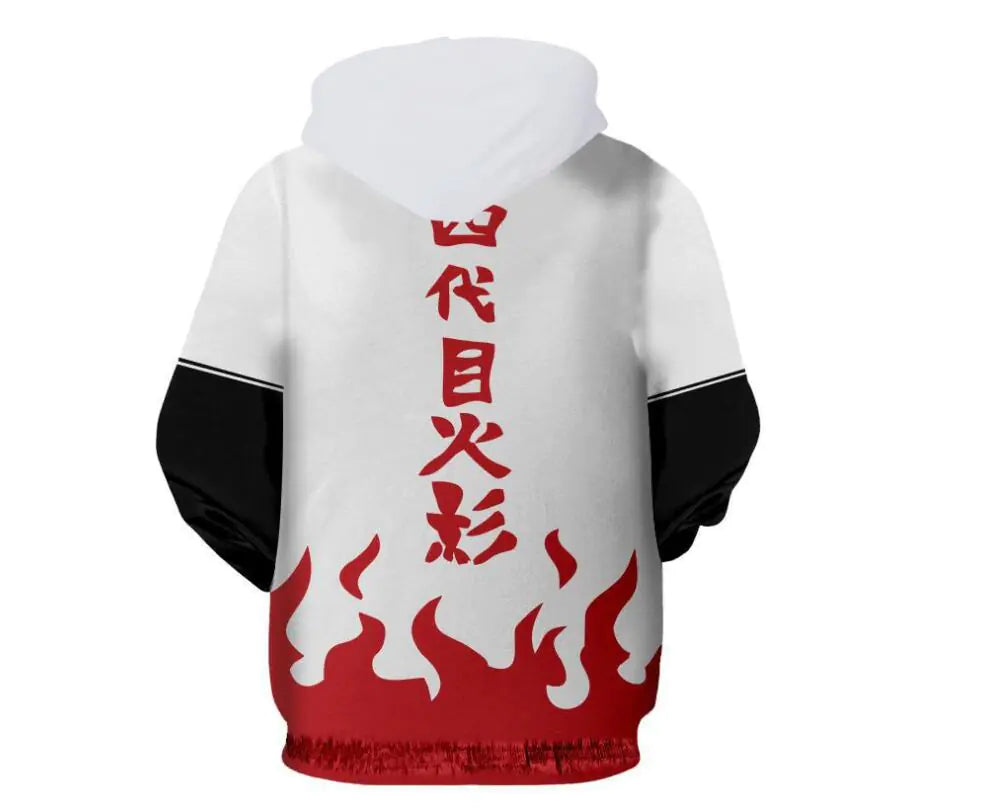 Hooded Long Sleeve Naruto Zip-Up Sweatshirt