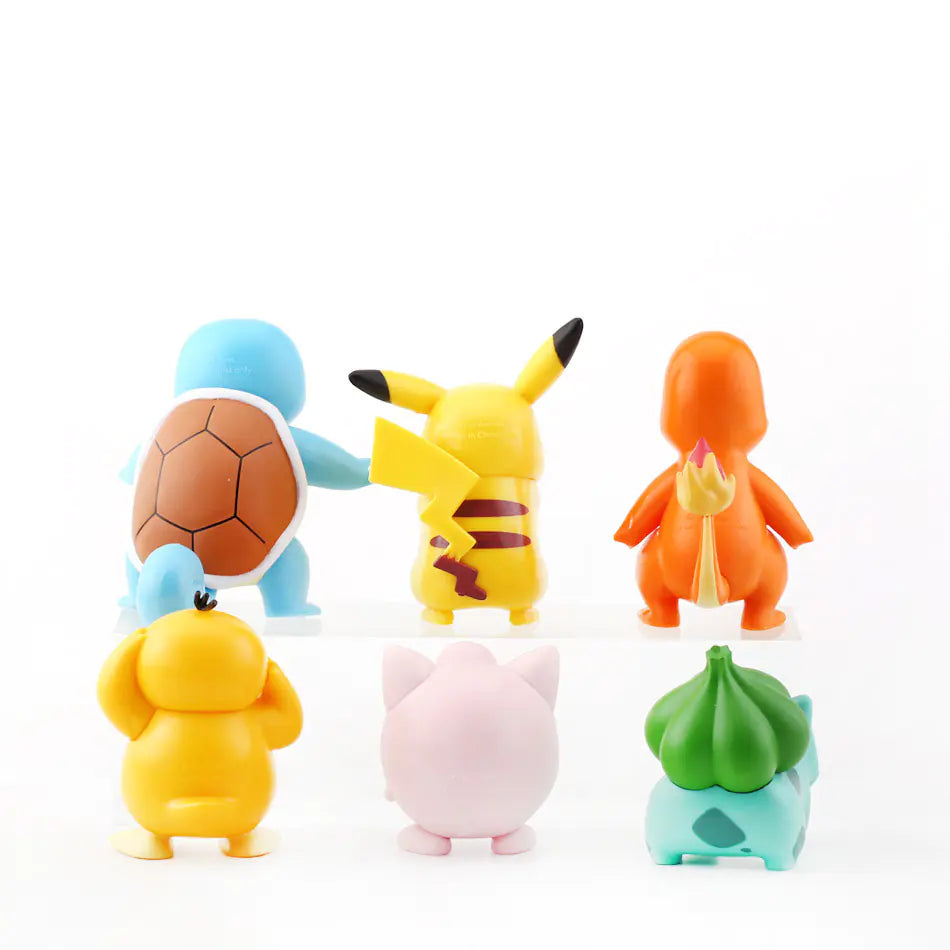 Pokémon Figures Set: Pikachu, Squirtle, Charizard Toys