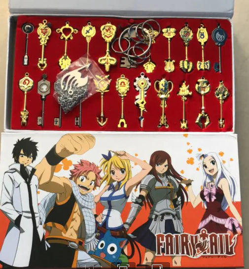 Fairy Tail Keychain, Anime Merchandise Set