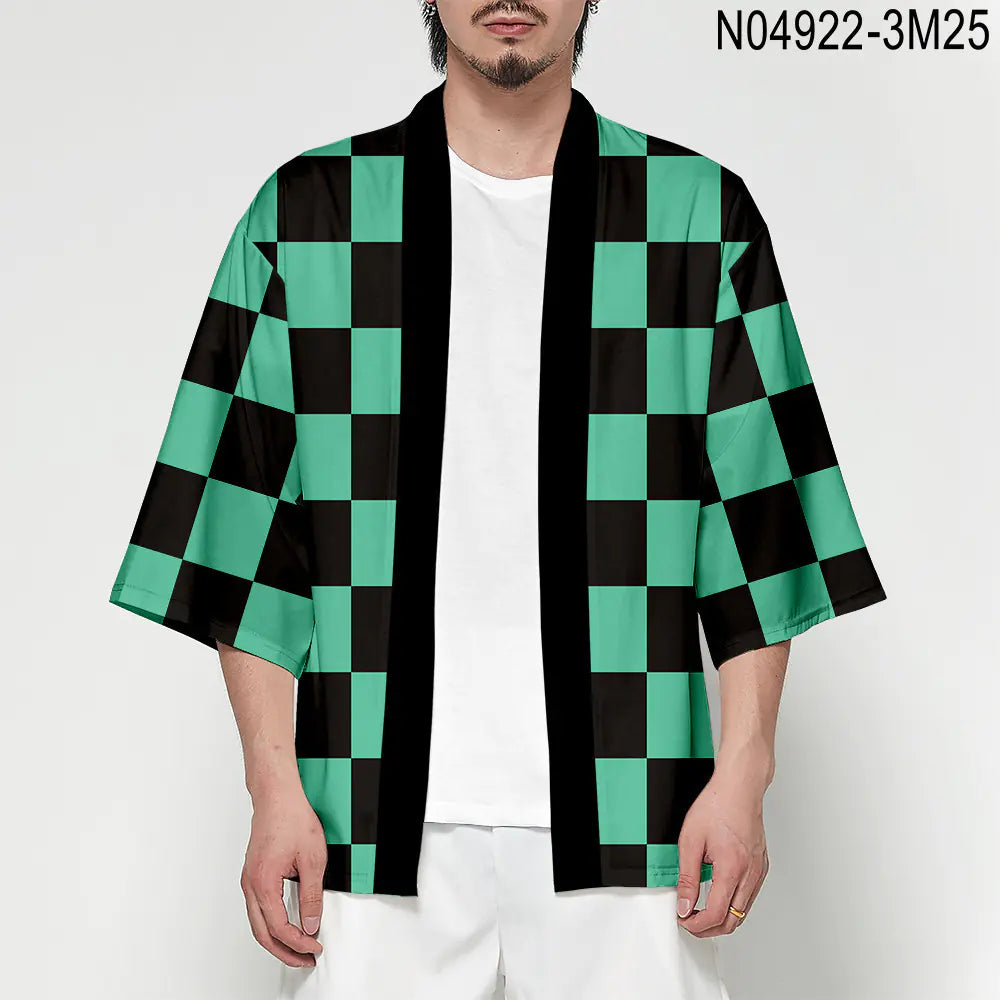 Demon Slayer Tanjiro Nezuko Kimono Cloak Costume
