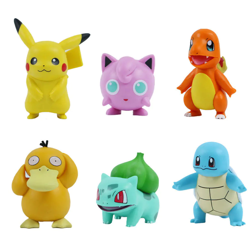 Pokémon Figures Set: Pikachu, Squirtle, Charizard Toys