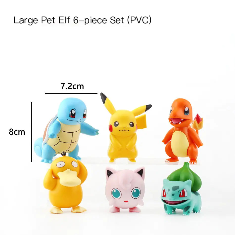 Pokémon Figures Set: Pikachu, Squirtle, Charizard Toys
