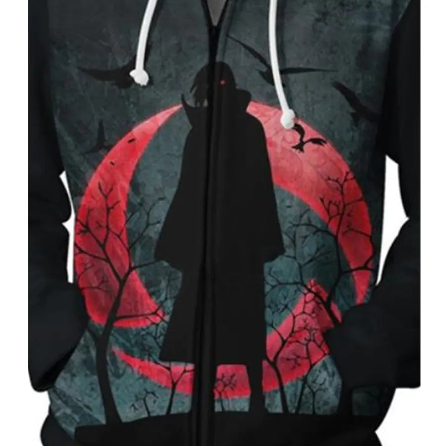 Hooded Long Sleeve Naruto Zip-Up Sweatshirt