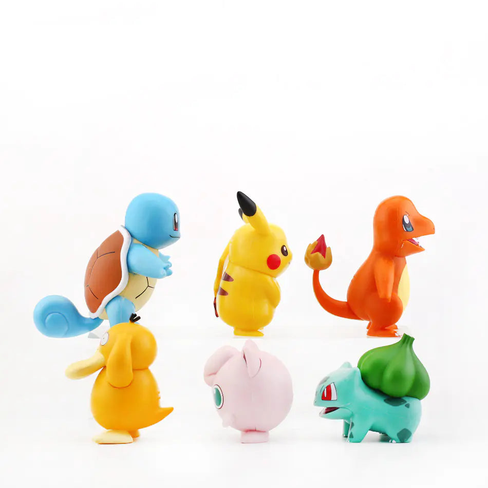 Pokémon Figures Set: Pikachu, Squirtle, Charizard Toys