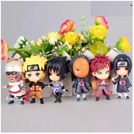 Naruto Keychain Set - 6 Styles of Naruto & Kakashi